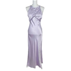Vintage Y2k Satin Gown Babydoll Lilac Open Back Whimsy Fairy 11 12 Hoco Prom
